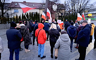 Antyrządowy protest opozycji w Olsztynie